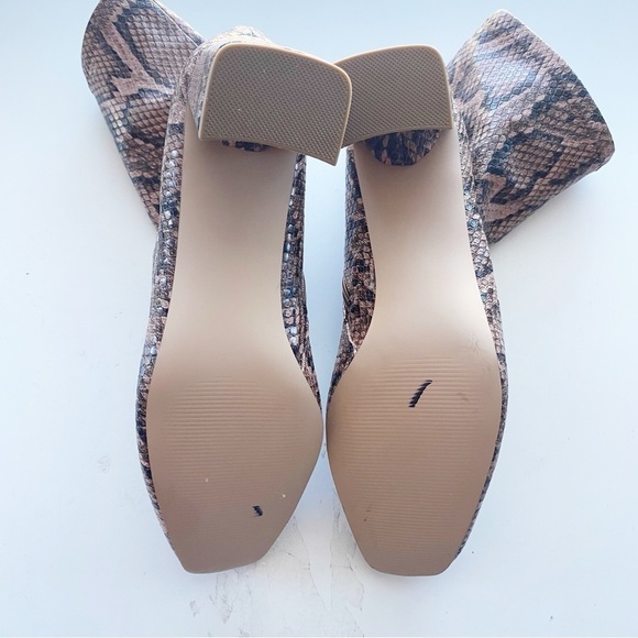 STEVE MADDEN Harli Snakeskin Faux Leather Block Heel Ankle Boots NEW 90’s - Picture 8 of 10